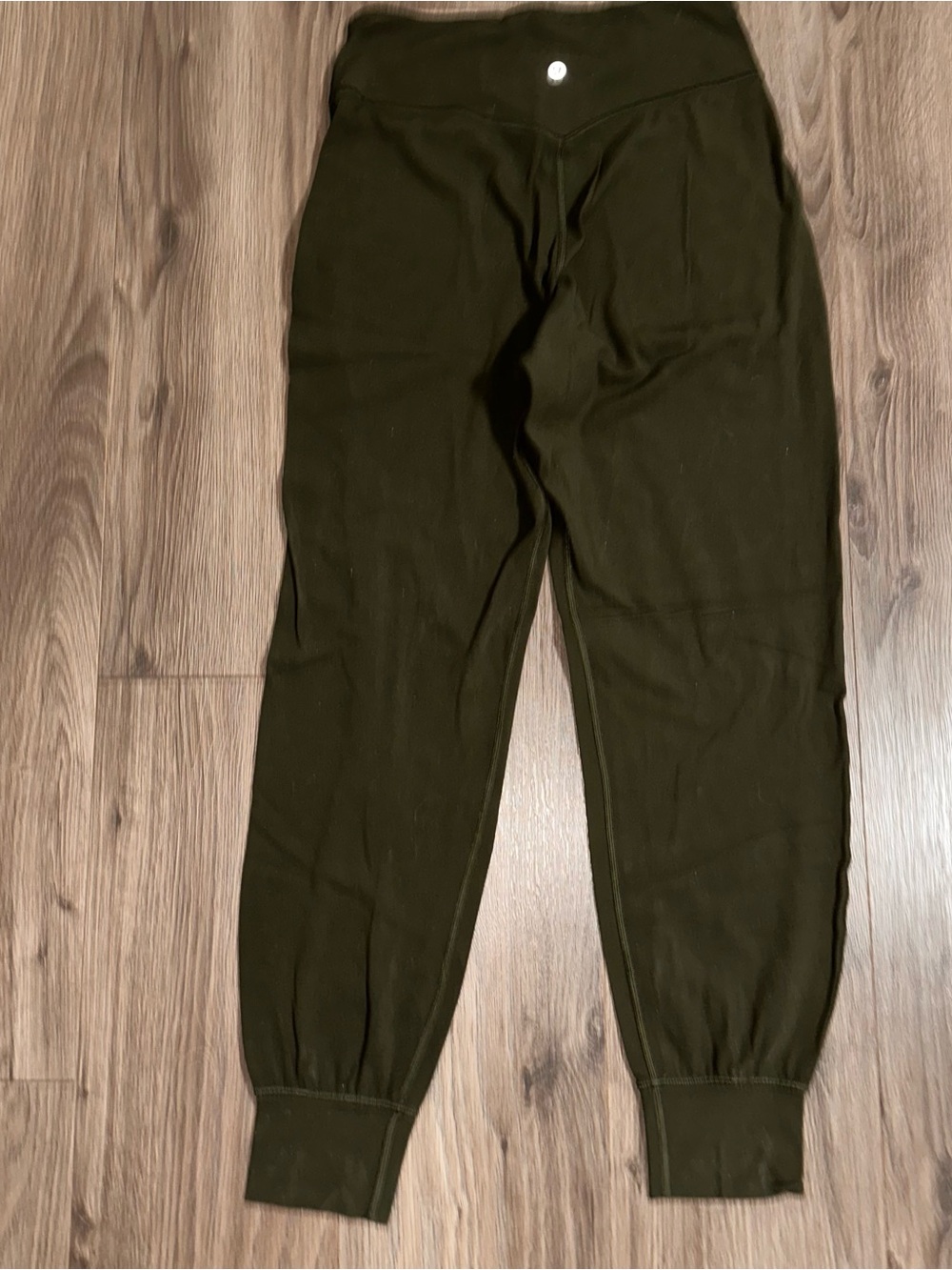 lululemon athletica High Waisted Dark Olive Cuffed Joggers